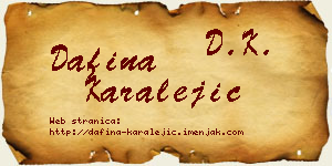 Dafina Karalejić vizit kartica